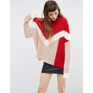 ASOS - Chevron Color Block Chunky Sweater